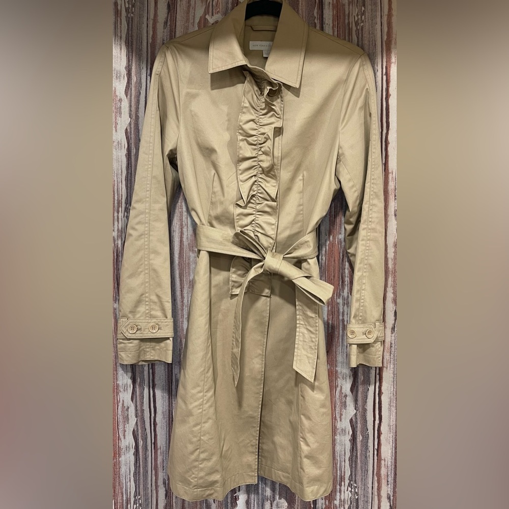 New York & Company Trench Coat New Size M - Picture 5 of 5